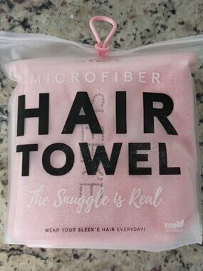 SLEEK'E MICROFIBER HAIR TOWEL  - PINK - ORANGE - BRAND NEW - SEALED